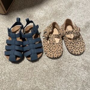 Stylish Baby/Toddler Blue and Tan Shoes